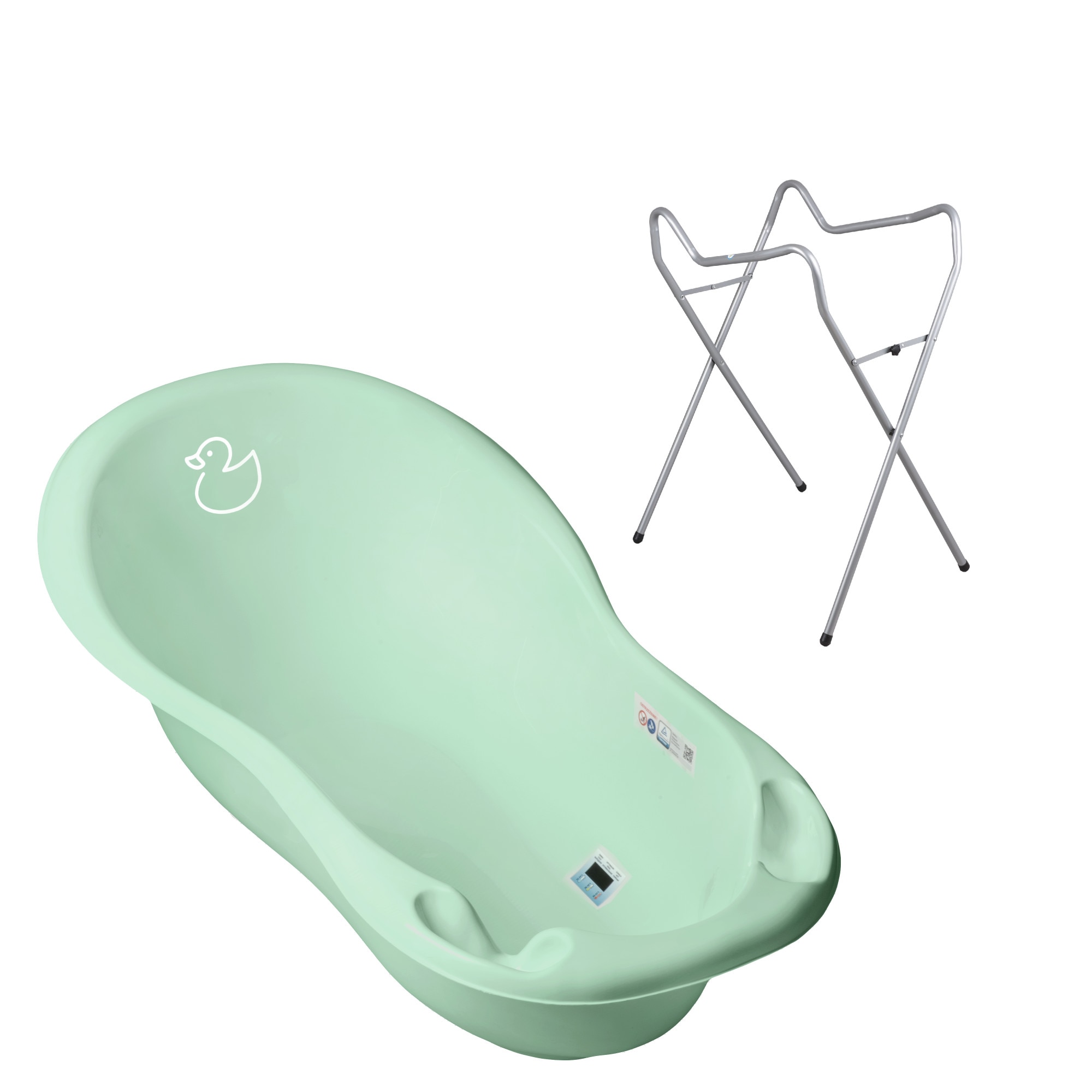 Set cadita 86 cm + Suport universal metalic Duck Verde