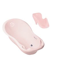 Set cadita copii Duck Roz 86 cm cu senzor de temperatura + suport anatomic cadita