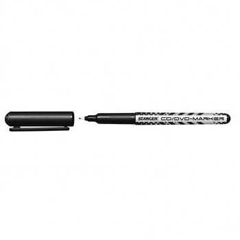 Marker CD STANGER, 0.5mm, varf rotund, negru Marker CD STANGER, 0.5mm, varf rotund, negru