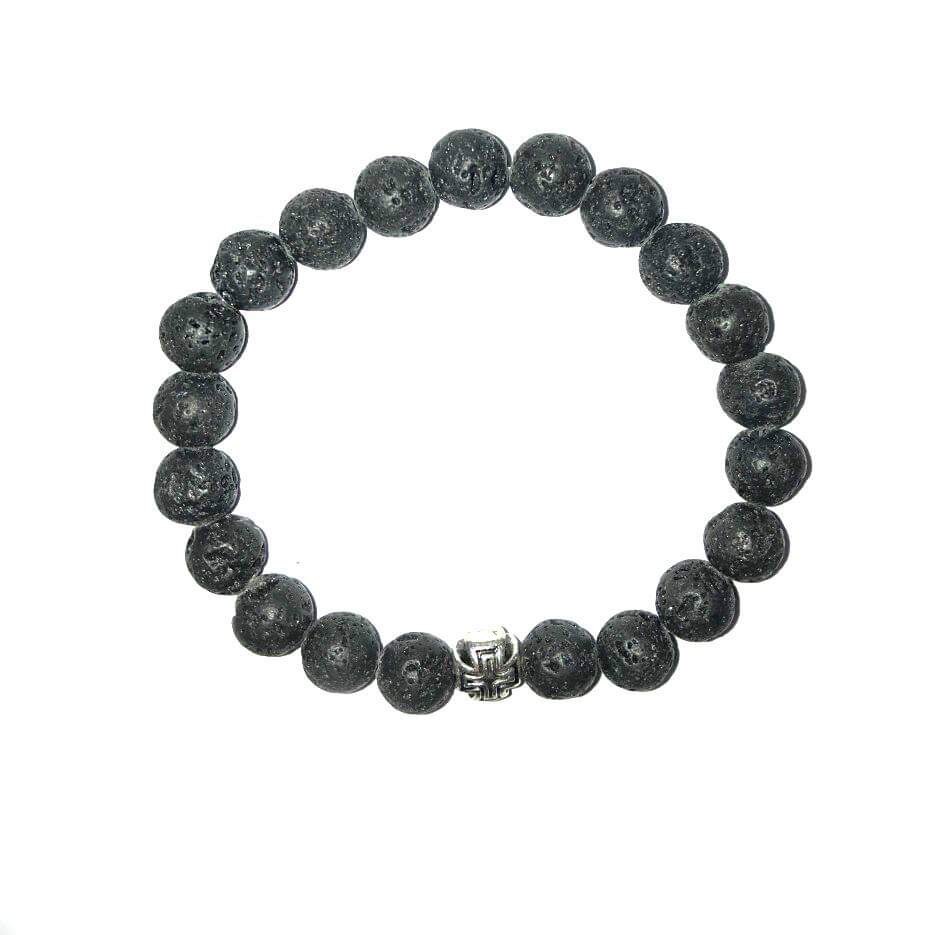 Bratara pentru aromaterapie din roca vulcanica, difuzor portabil pentru uleiuri esentiale