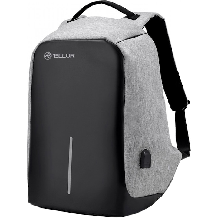 Rucsac laptop antifurt Tellur, port USB, 15.6", Gri