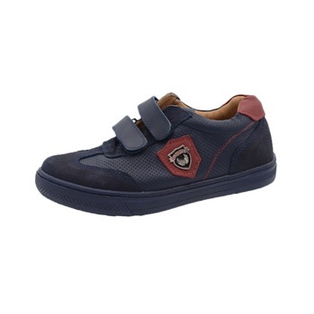 Pantofi ortopedici din piele, pentru baieti, cu benzi velcro, Scode, Bleumarin Pantofi ortopedici din piele, pentru baieti, cu benzi velcro, Scode, Bleumarin