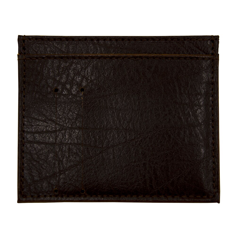 Port card, portofel carduri slim, piele naturala, Chayene, maro