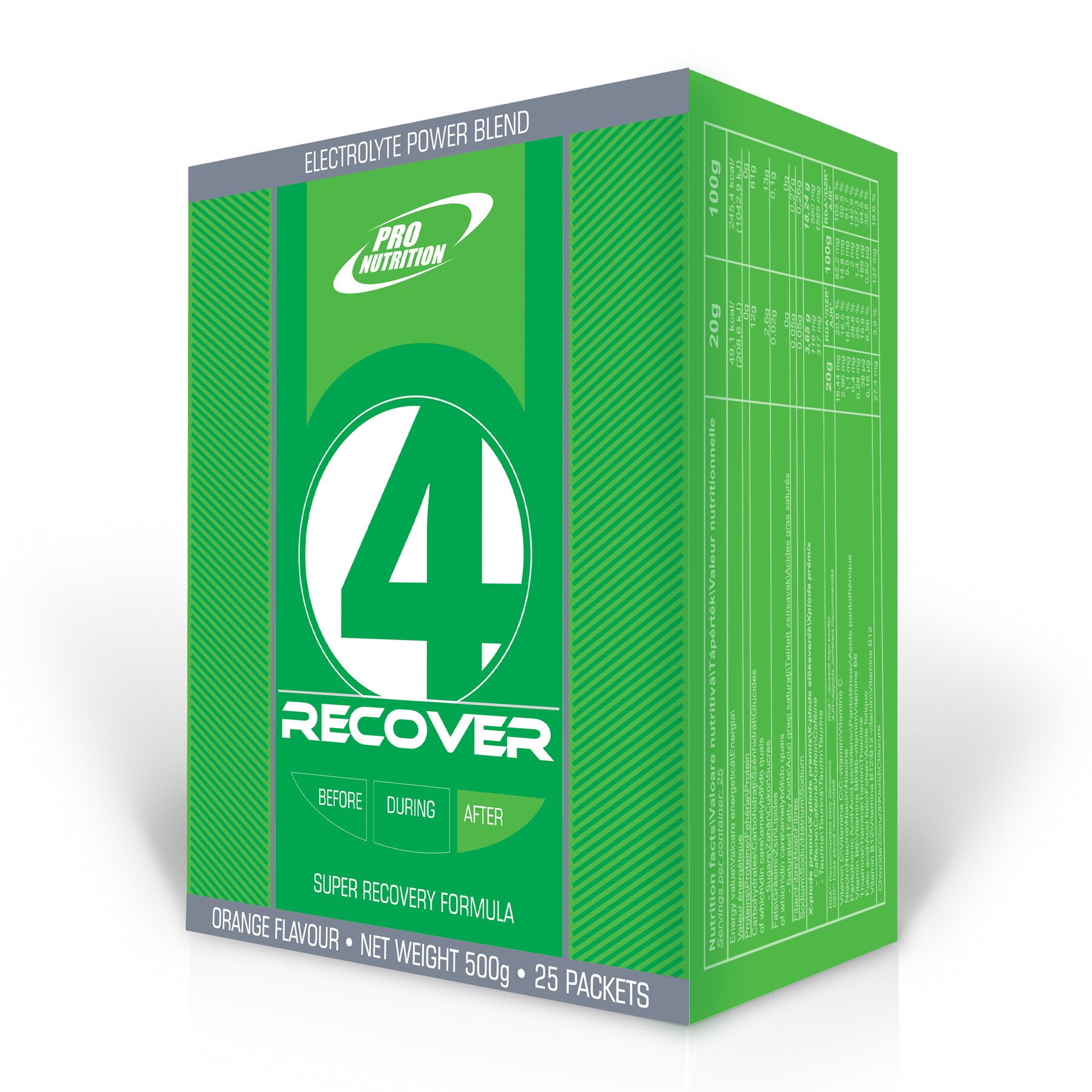 Bautura pentru recuperare, 4 Recover, portocale, 25 plicuri x 20g