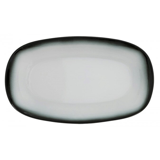 Platou oval GURAL colectia MARMARIS-WHITE,BLACK 29x17cm