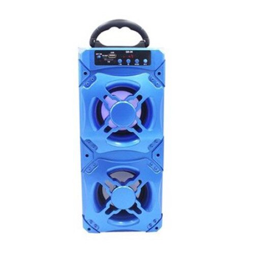 Boxa Portabila QS-35 Bluetooth Cu Lumini, USB, Micro SD, Radio FM, Aux, Albastra