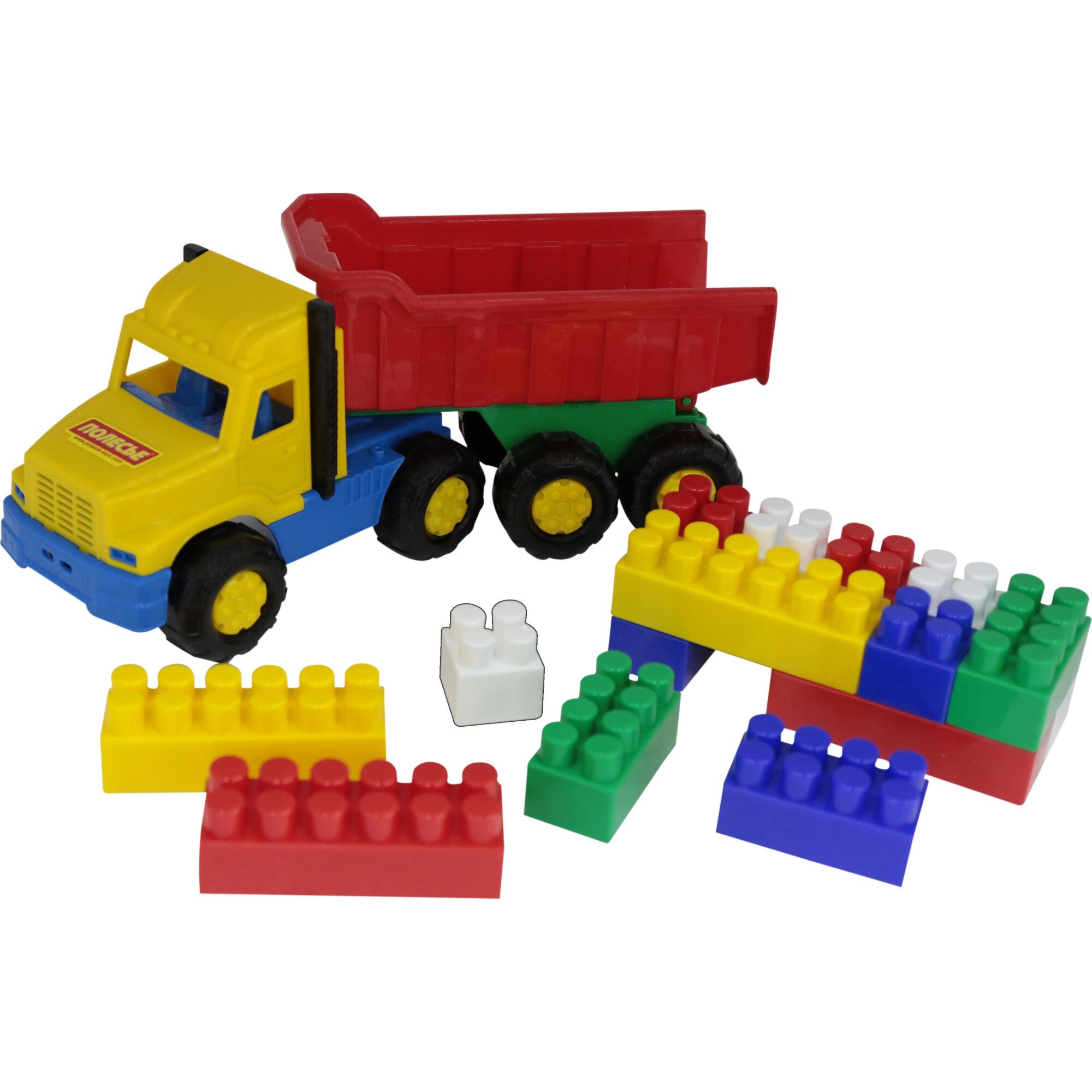 Camion POLESIE FAVORIT cu cuburi 17 piese 30cm , Robentoys