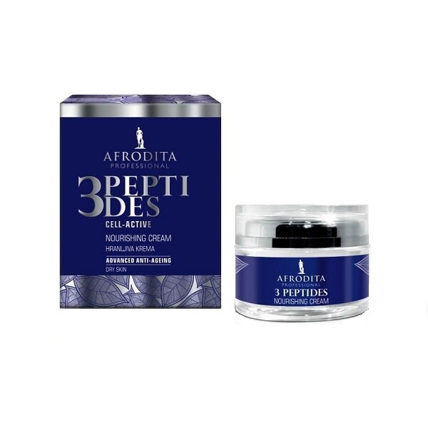 Crema nutritiva anti-age ten uscat 3Peptides Cell Active Cosmetica Afrodita 50ml