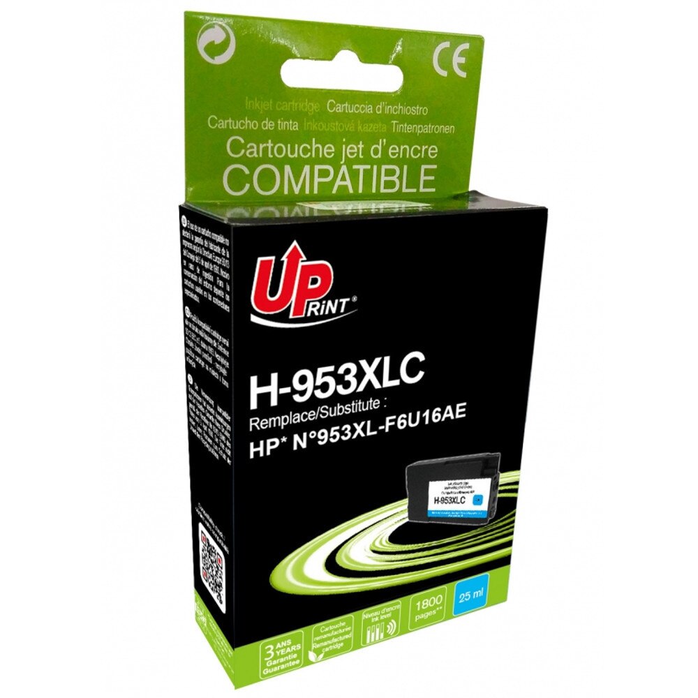 Cartus cerneala UPRINT HJ953XLCUP Cyan, 25 ml, compatibil F6U16AE