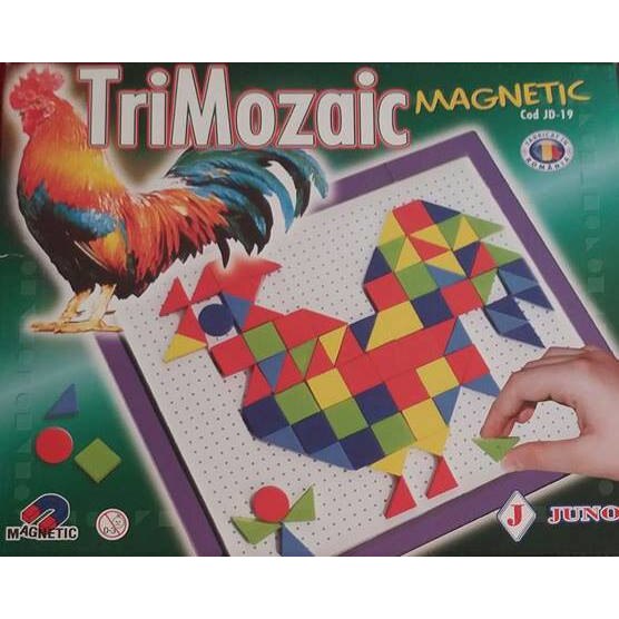 Joc Juno, Trimozaic magnetic, 140 piese, 3 forme geometrice diferite