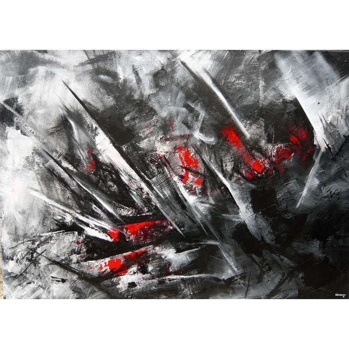 Tablou Canvas, Abstract, 70 x 50 cm, Rama lemn, Multicolor