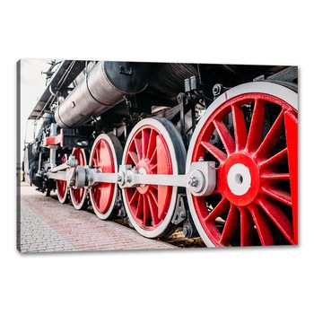 Tablou Canvas - Locomotiva Retro 80 x 120 cm Tablou Canvas - Locomotiva Retro 80 x 120 cm