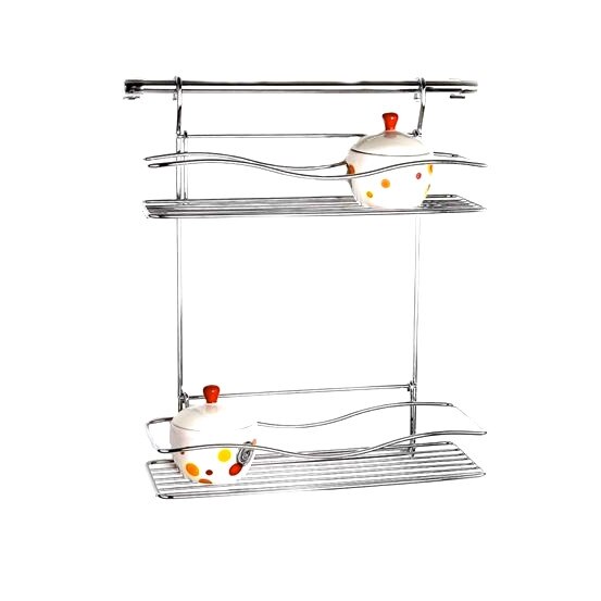 Suport suspendat pentru condimente , Tekno-Tel, doua nivele, dimensiune 18x41x46cm