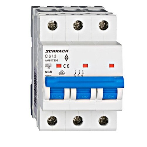 Siguranta automata 3P 6A 3 module Schrack-Amparo AM617306