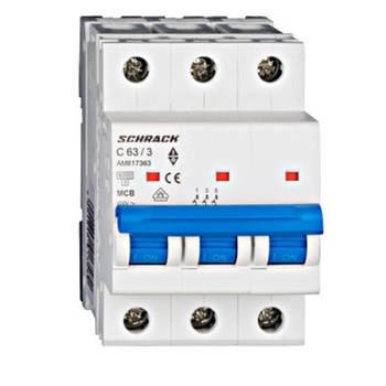 Siguranta automata 3P 63A 3 module Schrack-Amparo AM617363 Siguranta automata 3P 63A 3 module Schrack-Amparo AM617363