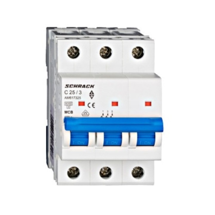 Siguranta automata 3P 25A 3 module Schrack-Amparo AM617325