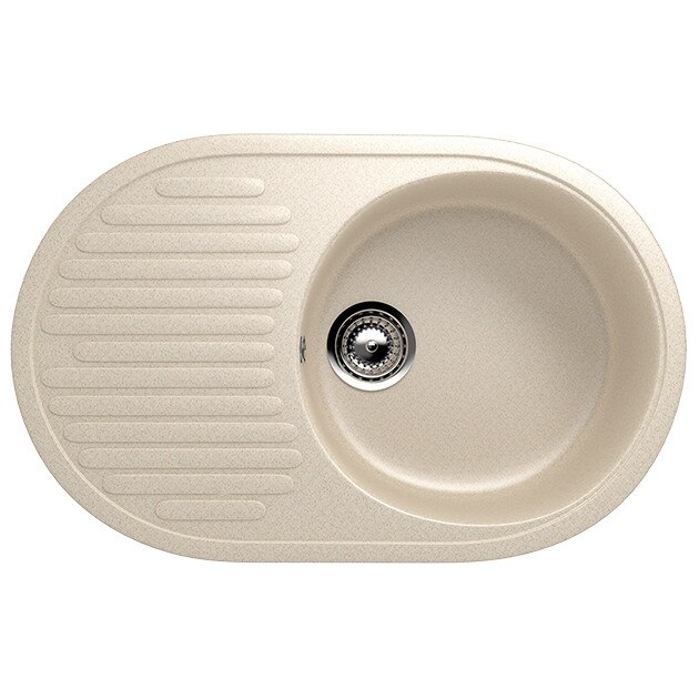 Chiuveta ovala reversibila Ulg U-107-328, culoare bej, Model 2018