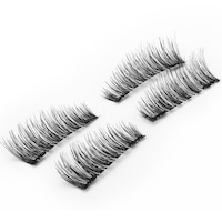 Set gene false magnetice profesionale, 3D din matase coreana de lux , 2 magneti cu aplicator metalic si periuta pentru mascara