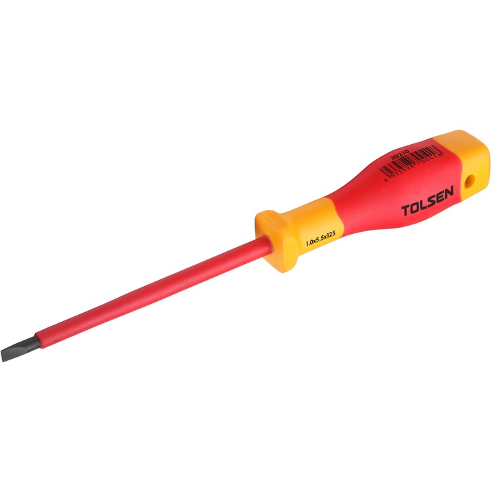 TOLSEN VDEline PREMIUM szigetelt fogazott csavarhúzó, 0,4x2,5x75 mm