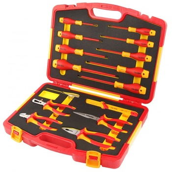 Set profesional 15 unelte de mana izolate Tolsen, V82115 Set profesional 15 unelte de mana izolate Tolsen, V82115