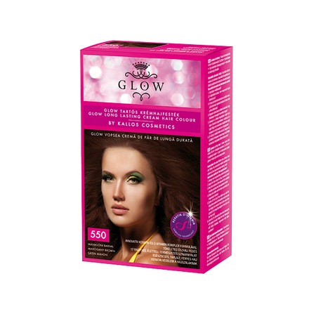 Vopsea de par Glow Kallos 40ml,nr.550 Saten mahon