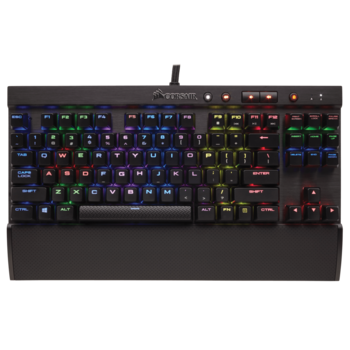 Tastatura mecanica gaming Corsair K65 LUX, iluminare RGB, switch MX Red, Negru Tastatura mecanica gaming Corsair K65 LUX, iluminare RGB, switch MX Red, Negru
