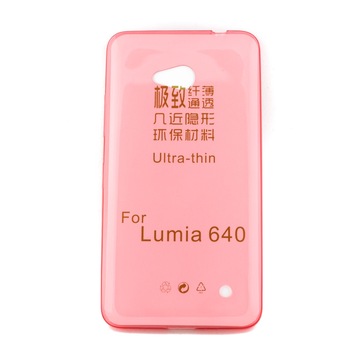 Husa Microsoft Lumia 640 - silicon ultra slim roz Husa Microsoft Lumia 640 - silicon ultra slim roz