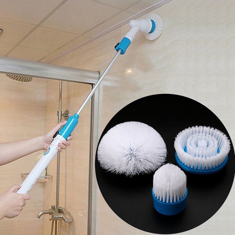 Електрическа четка за почистване на баня,Vivo,Turbo Brush 3 накрайника с  различна големина и форма - eMAG.bg