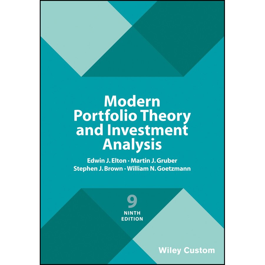 Modern Portfolio Theory and Investment Analysis de Edwin J. Elton