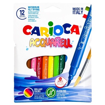 Set 12 carioci acuarela iMK®, Cu Model, Cromatica intensa Set 12 carioci acuarela iMK®, Cu Model, Cromatica intensa