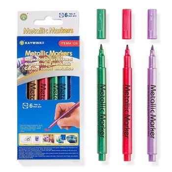 Carioci, Zola® subtiri Metalici - 6 buc Carioci, Zola® subtiri Metalici - 6 buc