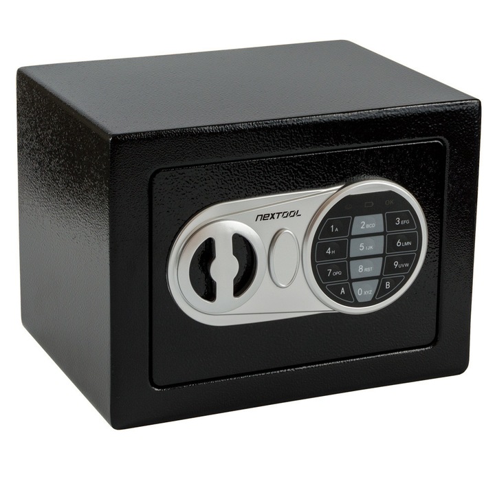 Elektronikus széf Nextool HS-N17, 170x230x170 mm, Fekete
