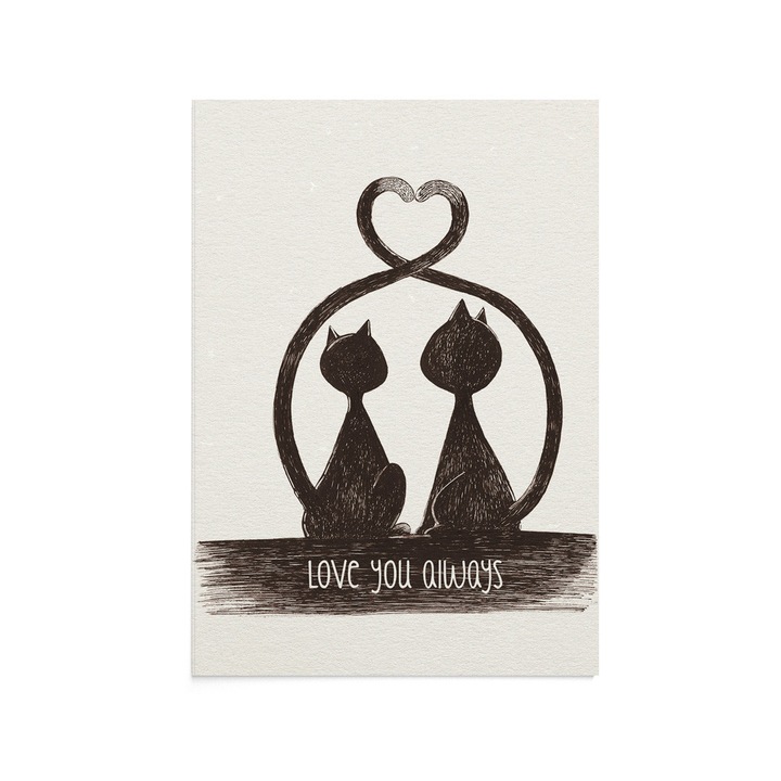 Felicitare Love You Always, Zizula Cards, Maro, 105 x 150 mm