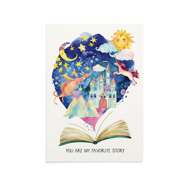 Felicitare Favorite Story, Zizula Cards, Multicolor, 105 x 150 mm