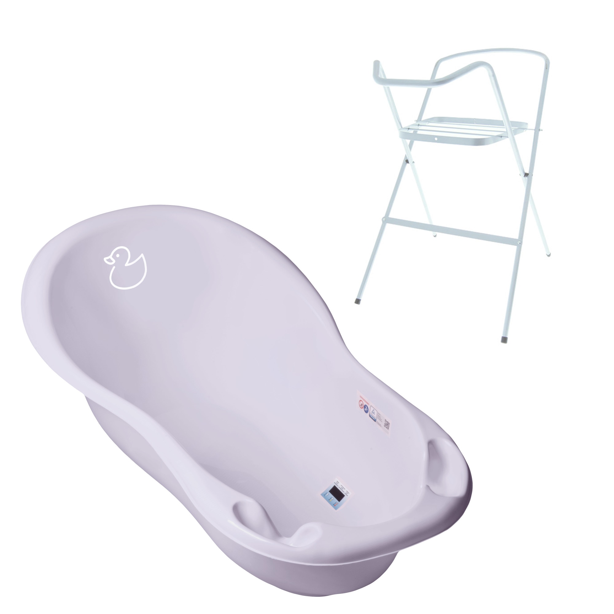 Set cadita 102 cm Duck Lila + Suport metalic cadita DM 018