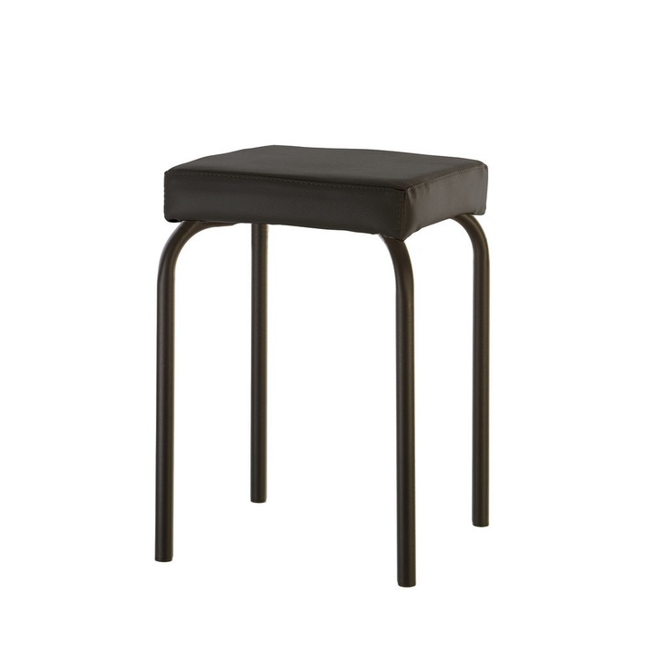 Scaun bucatarie Avida Black, Negru piele ecologica