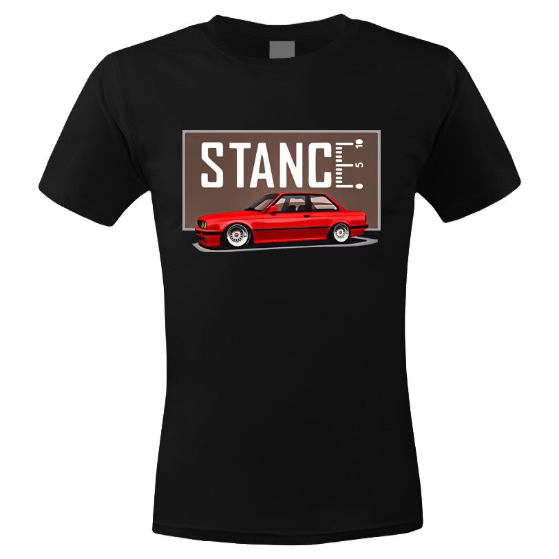 Tricou Personalizat Bmw E30 Stance, ADLER, Negru, M