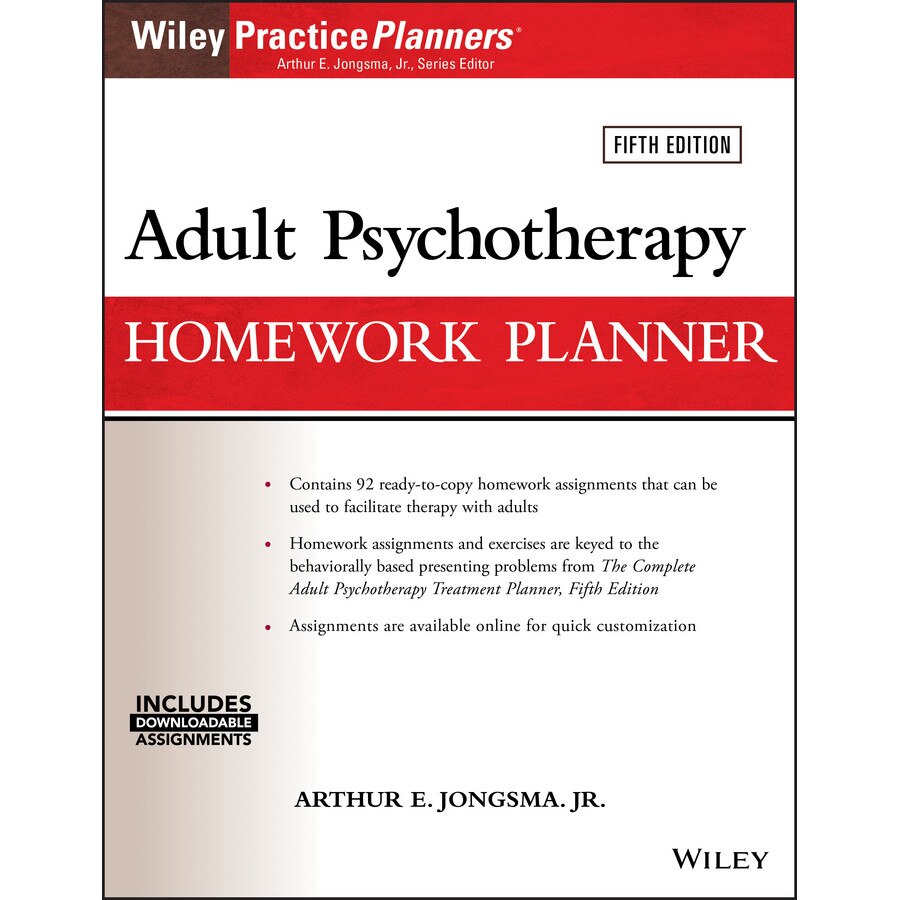 Adult Psychotherapy Homework Planner de Arthur E. Jongsma, Jr.