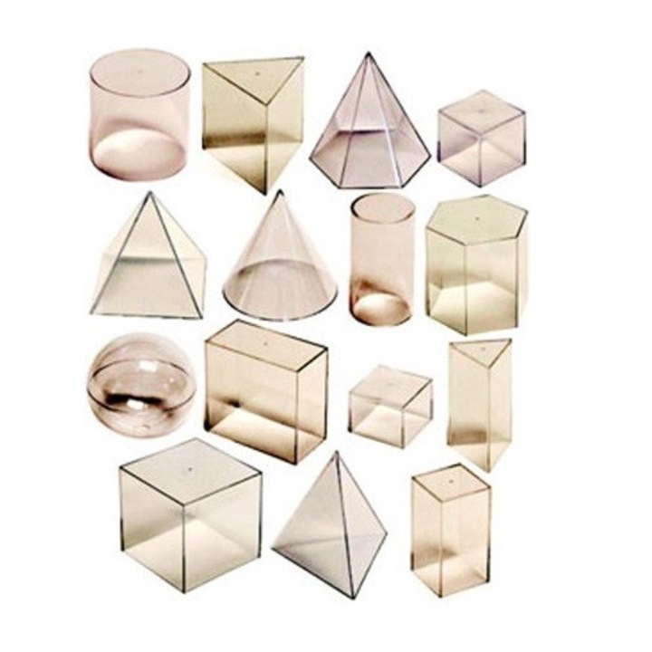 Set didactic corpuri geometrice miniland 15 piese