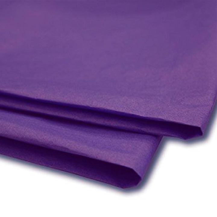 Pachet 50 bucati, Hartie matase, Violet, 76 x 50 cm