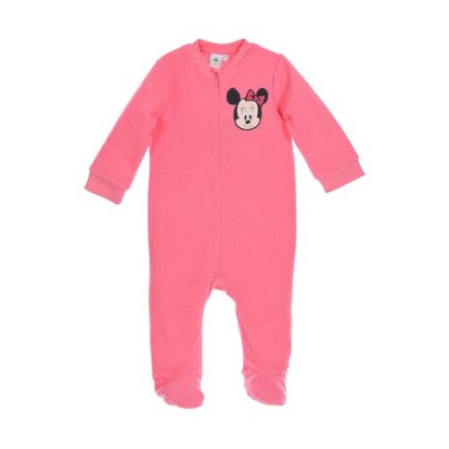 Salopeta fleece, roz deschis, Minnie-18 luni