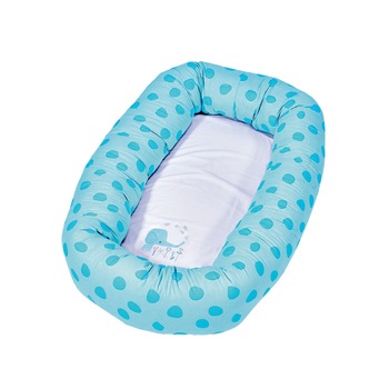 Salteluta Baby Dan Elefantastic cu protectie pentru bebelusi Bleu Salteluta Baby Dan Elefantastic cu protectie pentru bebelusi Bleu