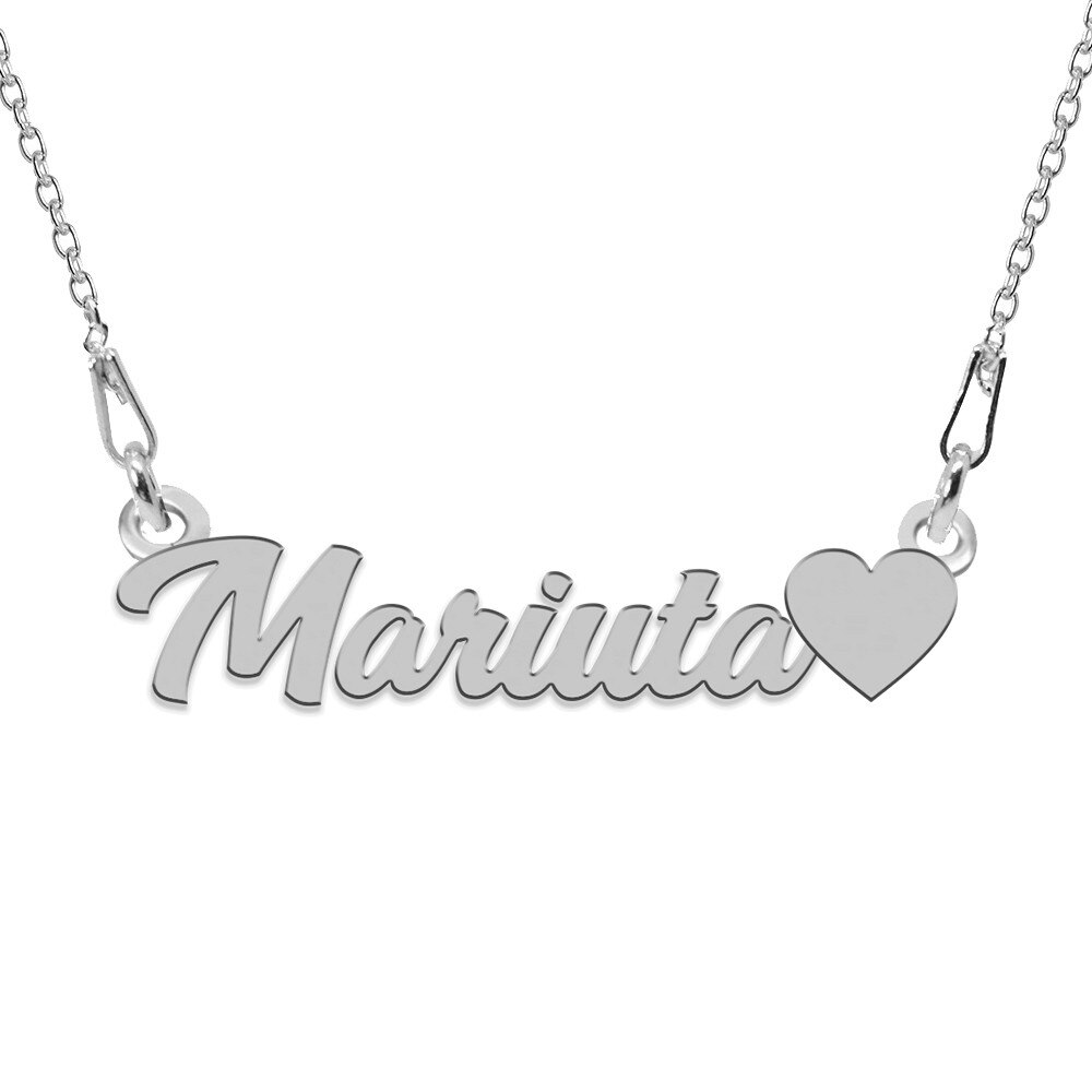 Colier Argint, Inimioara, Nume Mariuta , BijouxMAG, 45 cm