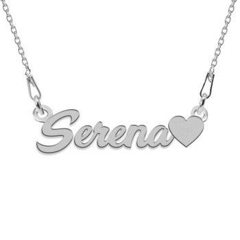 Colier Argint, Inimioara, Nume Serena , BijouxMAG, 45 cm Colier Argint, Inimioara, Nume Serena , BijouxMAG, 45 cm