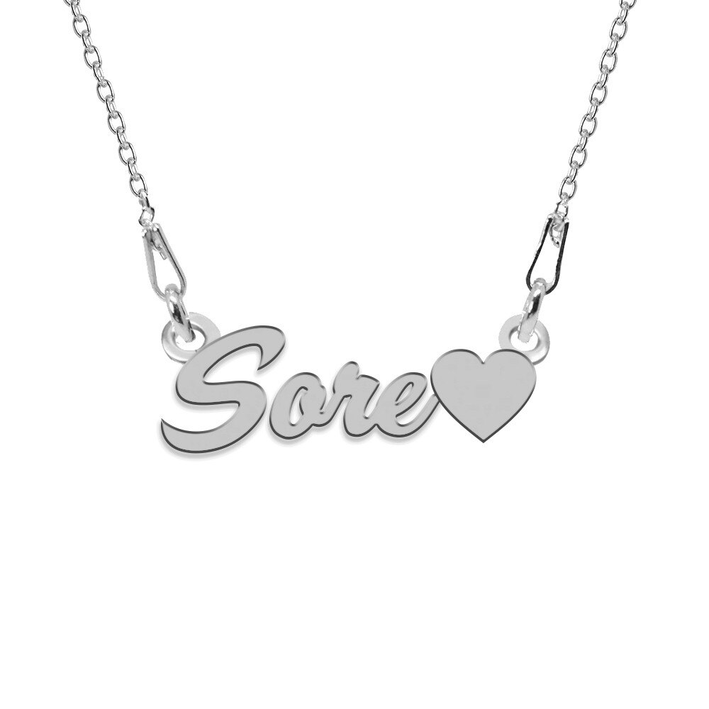 Colier Argint, Inimioara, Nume Sore , BijouxMAG, 45 cm