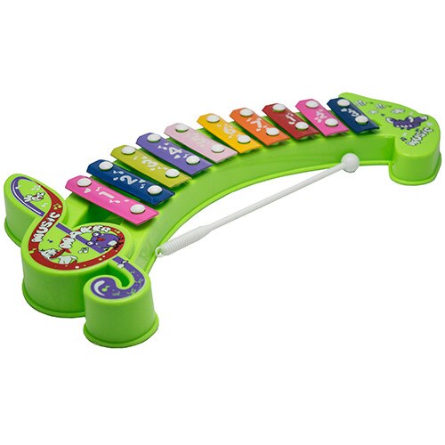 Jucarie xilofon multicolor din plastic si metal