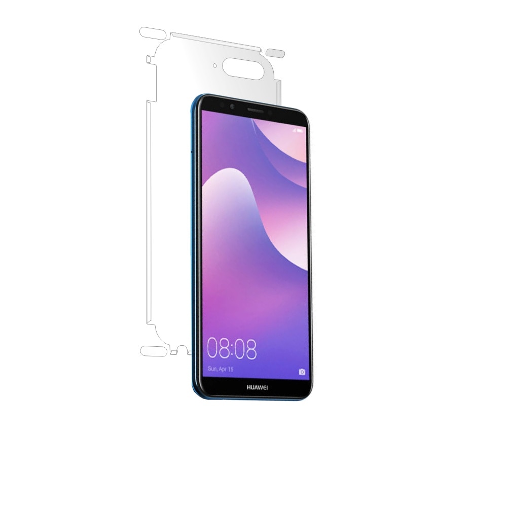 Folie de protectie Clasic Smart Protection Huawei Y7 Prime 2018 spate si laterale,protectie completa spate+laterale+Smart Spray®,Smart Squeegee® si microfibra incluse