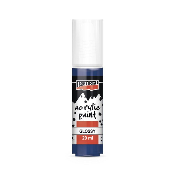 Vopsea acrilica lucioasa pe baza de apa Pentart - albastru inchis, 20 ml