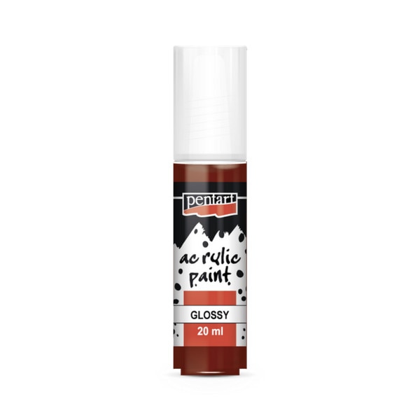 Vopsea acrilica lucioasa pe baza de apa Pentart - bordo, 20 ml