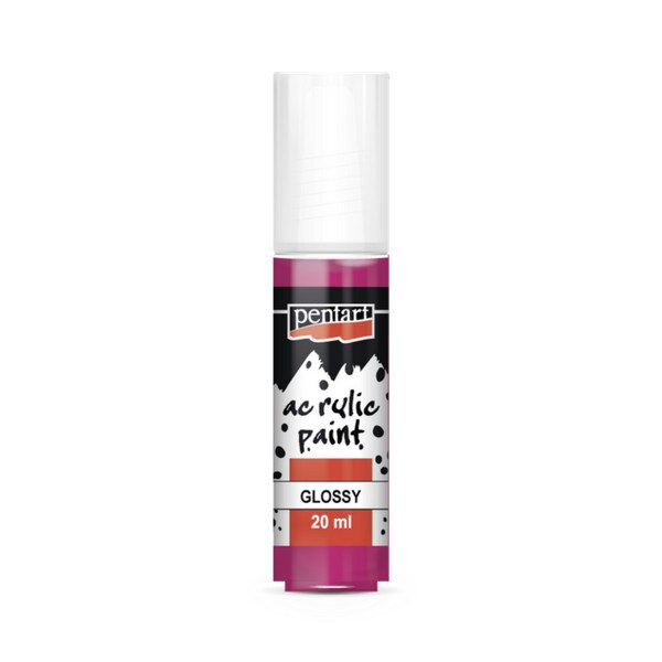 Vopsea acrilica lucioasa pe baza de apa Pentart - magenta, 20 ml